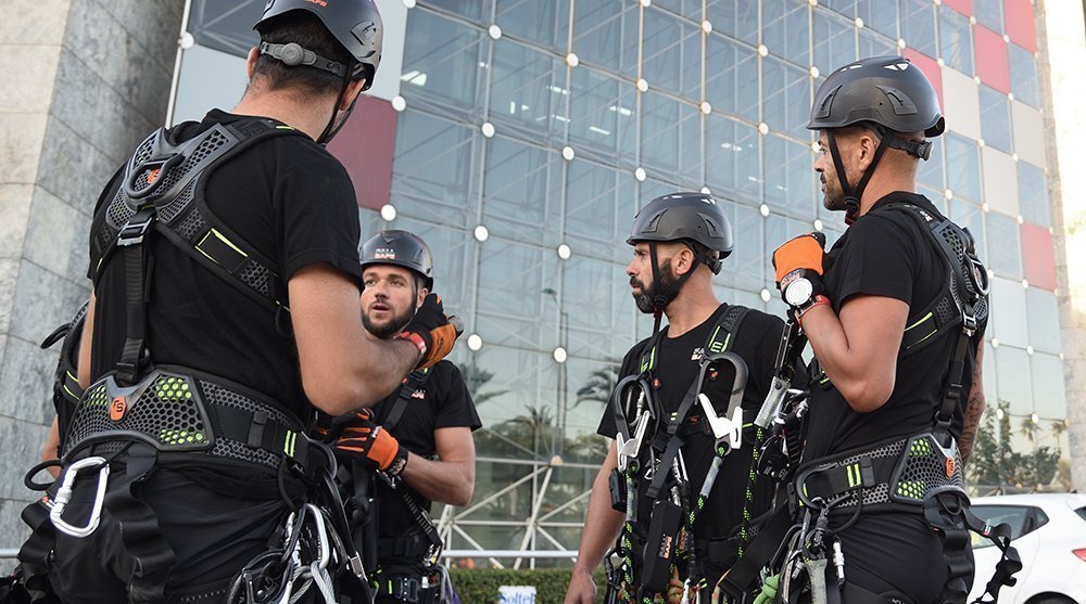 group of people with safety gear