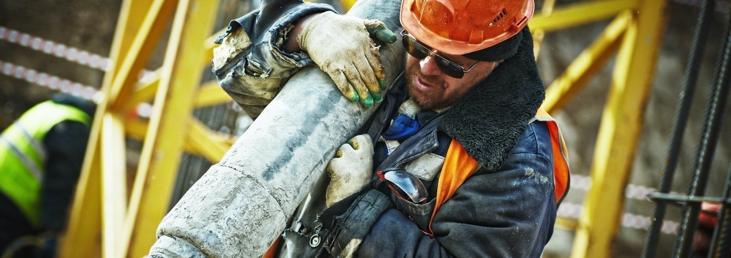 construction worker with safety gear