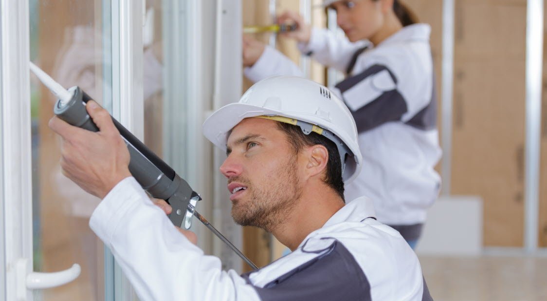 construction worker with silicone